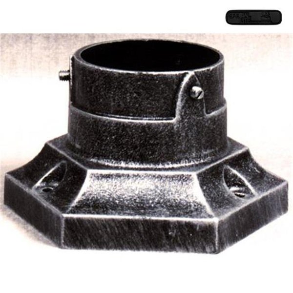 Post Accessories Post Accessories SPB-170-BLK Aluminum Stub Post Base-Black SPB-170-BLK